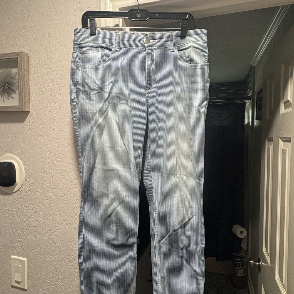 Chicos Blue Striped jeans